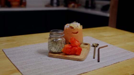 Crunchy Tropical Papaya Smoothie